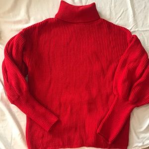 Oversized turtleneck sweater